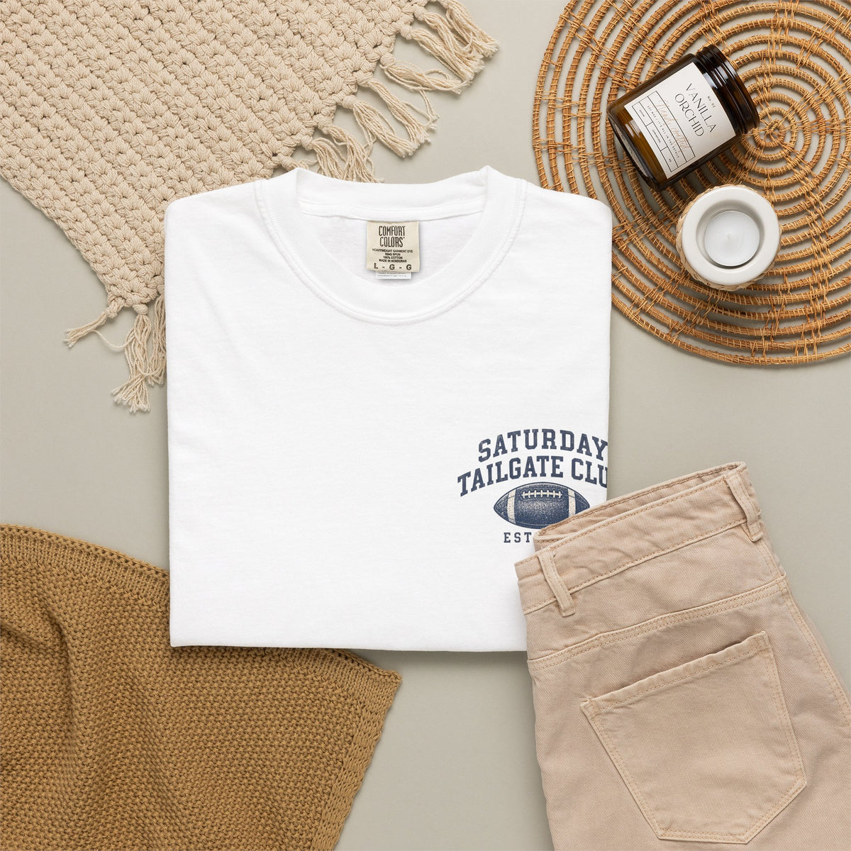 Tailgate Club T-Shirt — "Good Games Better Weekends" Husky Tailgate Tee — product photo