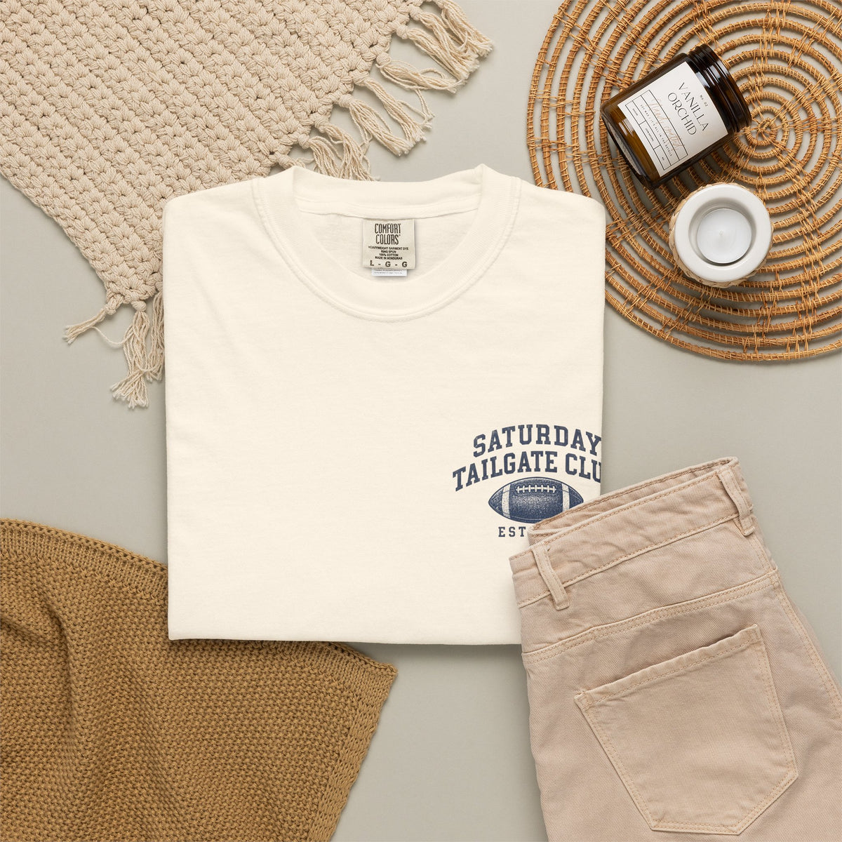 Tailgate Club T-Shirt — "Good Games Better Weekends" Husky Tailgate Tee — product photo