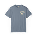 Saturday Mountain Club Camping T-Shirt — Vintage Nighttime Campfire Tee — Blue Jean colorway