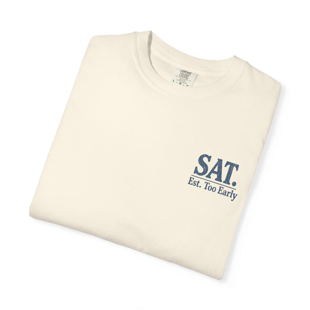 T-Shirt — "Saturday Started Thursday" Beach Sunset Tee — product photo